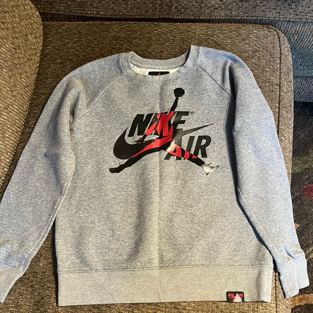 Child’s size large gray Nike Air Jordan sweatshirt